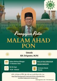 HADIR DAN SYIARKAN PENGAJIAN RUTIN MALAM AHAD PON